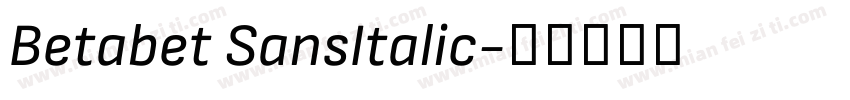 Betabet SansItalic字体转换